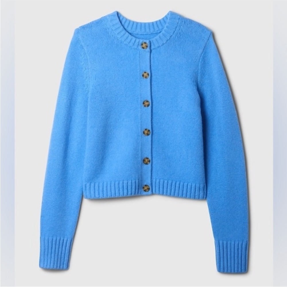 GAP CashSoft Cropped Cardigan Sz XS Blue Knit
Crewneck